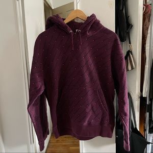 Champion Maroon Reverse Weave Logo Hoodie